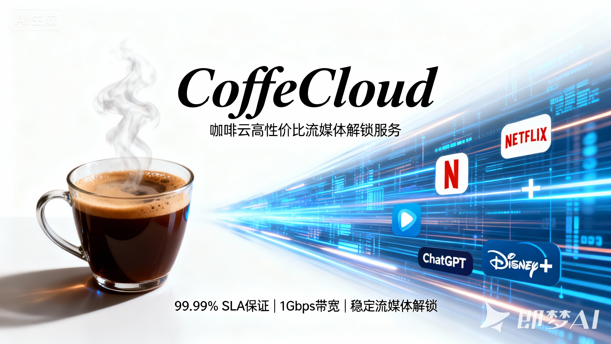 CoffeCloud 咖啡云机场全套餐详细评测,99.99% SLA保证,1Gbps带宽,稳定流媒体解锁,适合不同需求用户的购买指南 /posts/coffecloud-review/cover.png